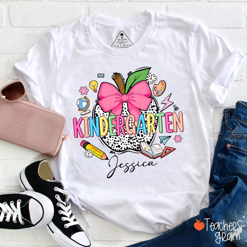 Personalized Name And Grade Back To School Teacher T-Shirt