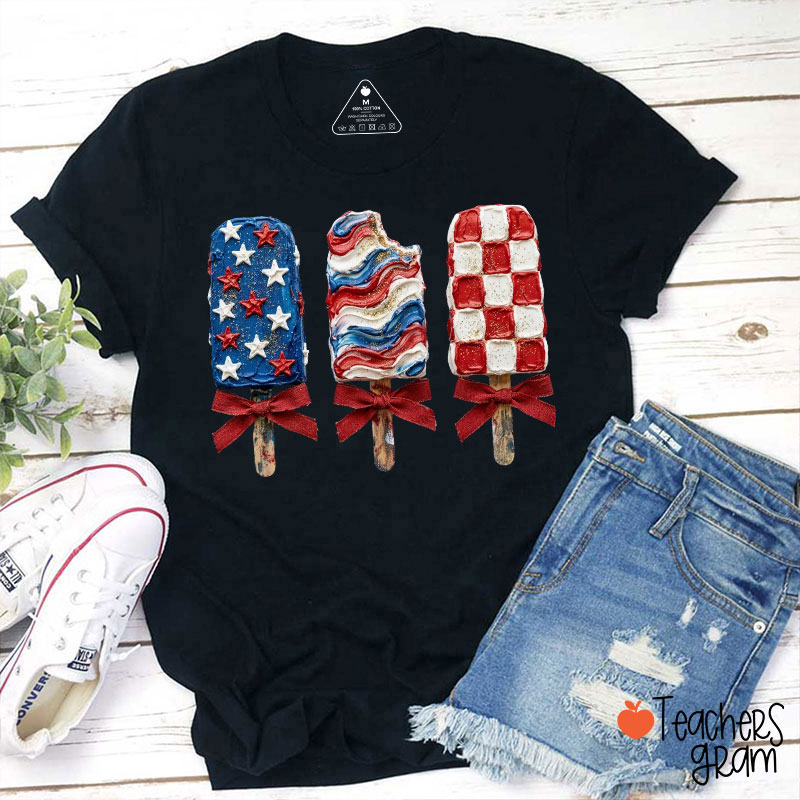 Patriotic Popsicle Teacher T-Shirt