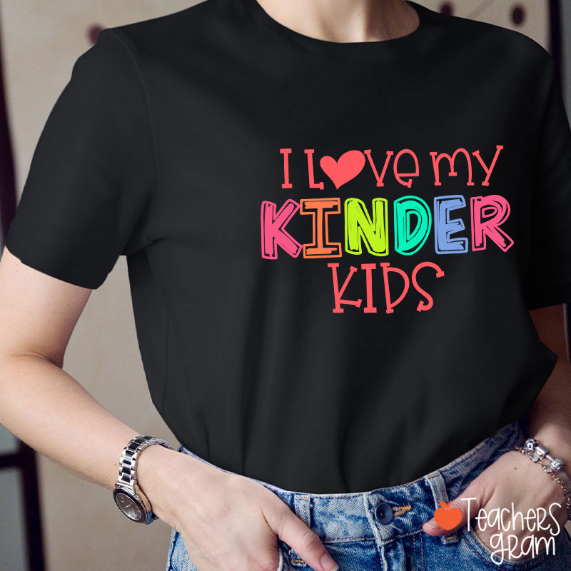 Personalized I Love My Little Kiddo Grade Teacher T-Shirt