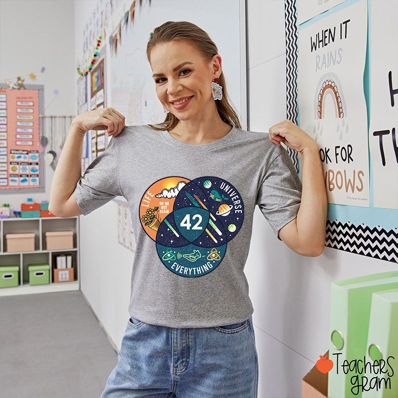 42 Answer To Life Universe And Everything Essential Teacher T-Shirt