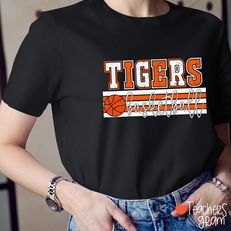 Personalized Mascot And Sport Contrasting Colors Teacher T-Shirt