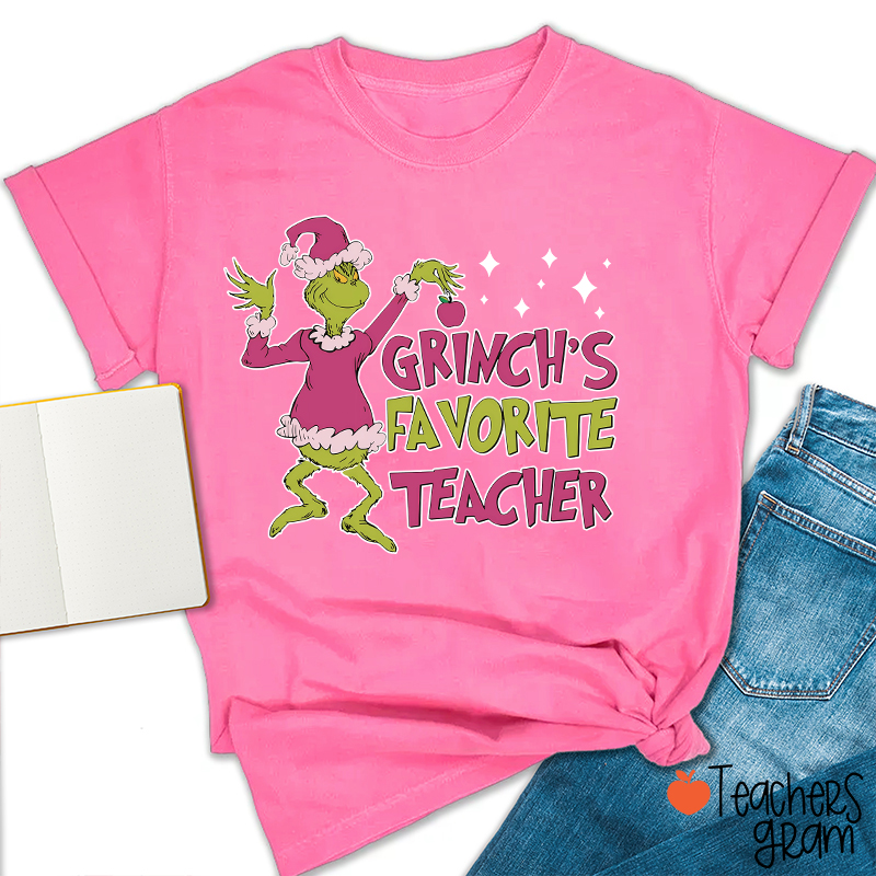 Personalized Name Green Guy Favorite Teacher T-Shirt