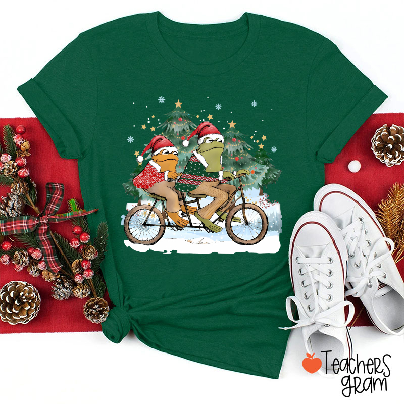 Frog And Toad Christmas Teacher T-Shirt