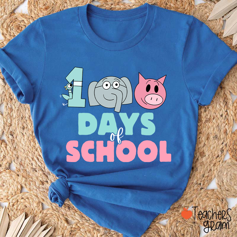 100 Days Of School Children's Books Teacher T-Shirt