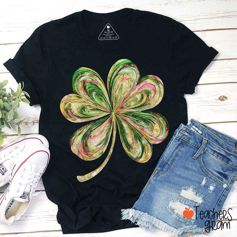 Retro Shamrock Teacher T-Shirt