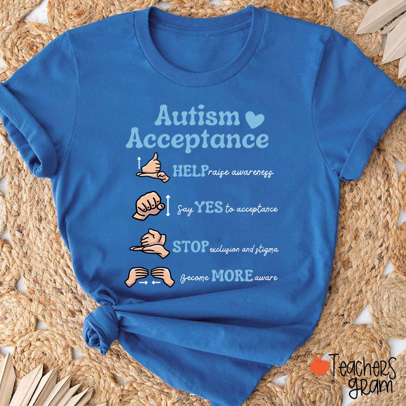 Autism Acceptance Teacher T-Shirt