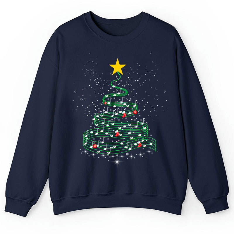 Music Note Christmas Tree Teacher Sweatshirt