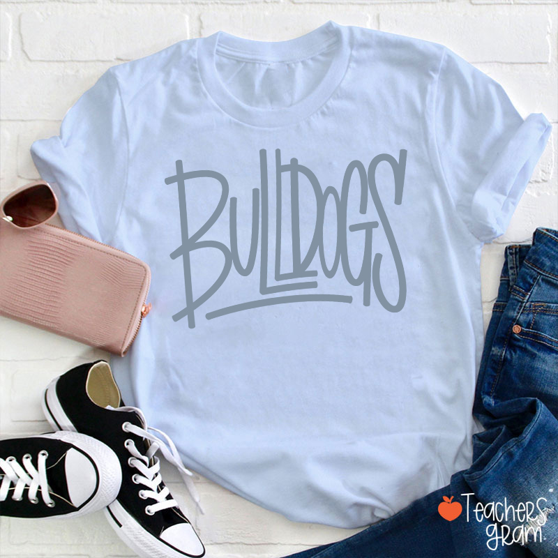Personalized Mascot Simple Script Teacher T-Shirt