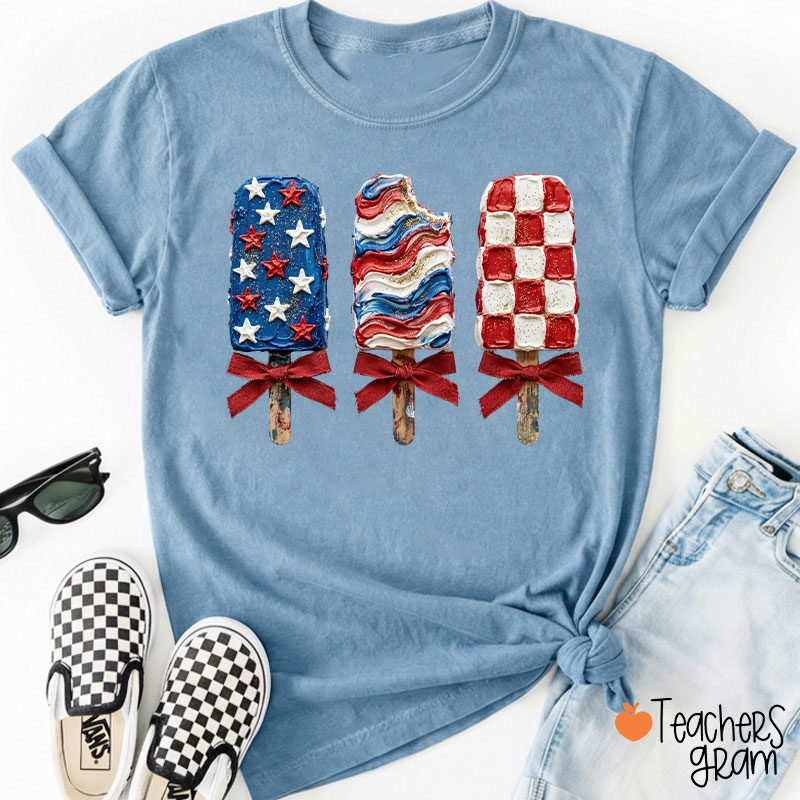 Patriotic Popsicle Teacher T-Shirt
