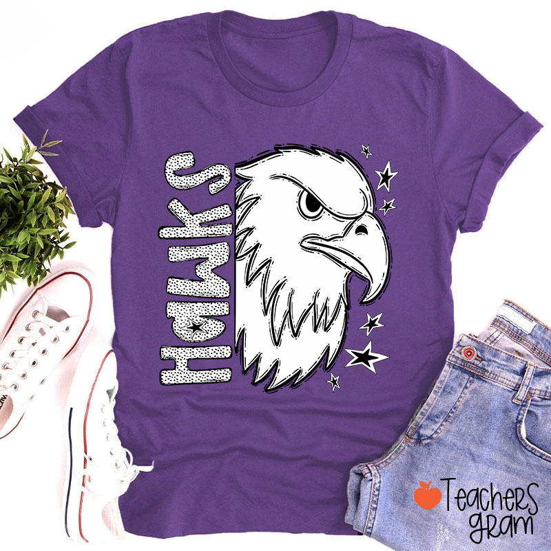 Personalized Mascot Graphic Bold Game Day Teacher T-Shirt