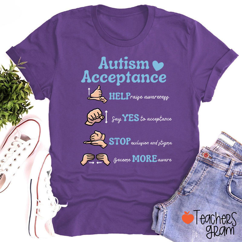Autism Acceptance Teacher T-Shirt