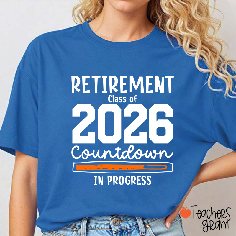 Personalized Year Retirement Countdown In Progress Teacher T-Shirt
