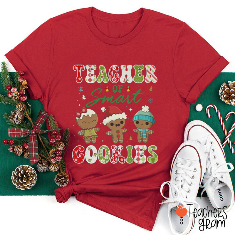 Teacher Of Smart Cookies Gingerbread ManTeacher T-Shirt