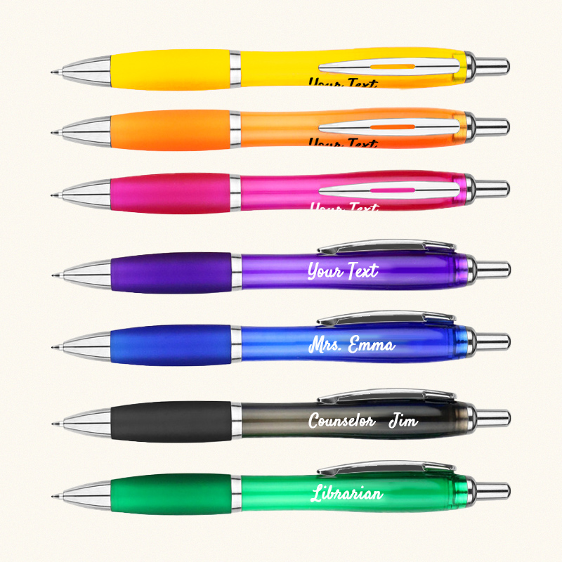 Personalized Curvy Contour Colour Teacher Pens  (30% Off Buy 10+, 50% Off Buy 30+)