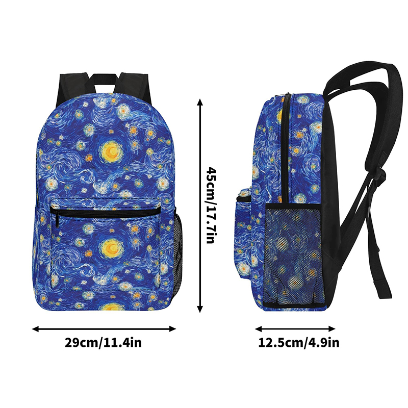 Night Of Stars And Moon Teacher Printed Backpack