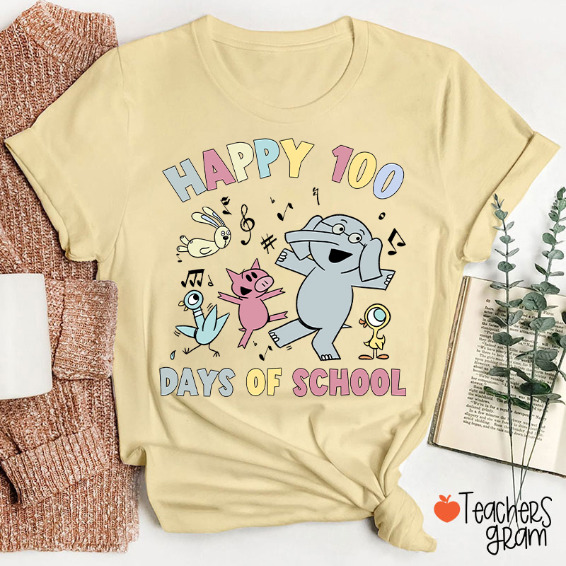 Happy 100 Days Of School Teacher T-Shirt