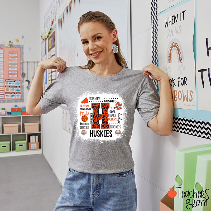 Personalized Team Typography Mascot Teacher T-Shirt