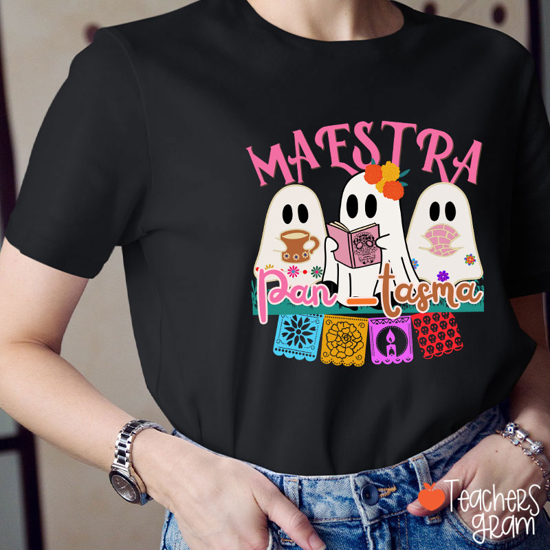 Cute Mexican Ghosts Spanish Teacher T-Shirt