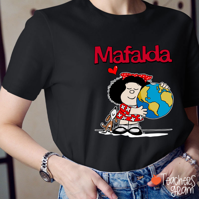 Mafalda Cute Cartoon Spanish Teacher T-Shirt