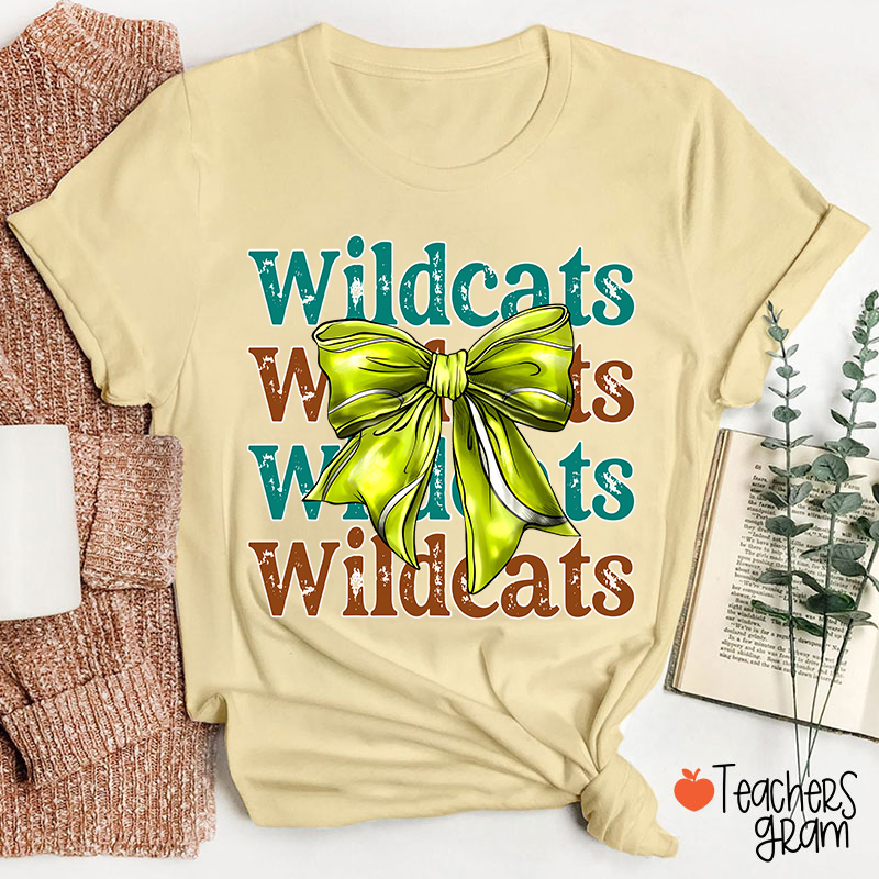 Personalized Mascot And Sport Bow Game Day Teacher T-Shirt