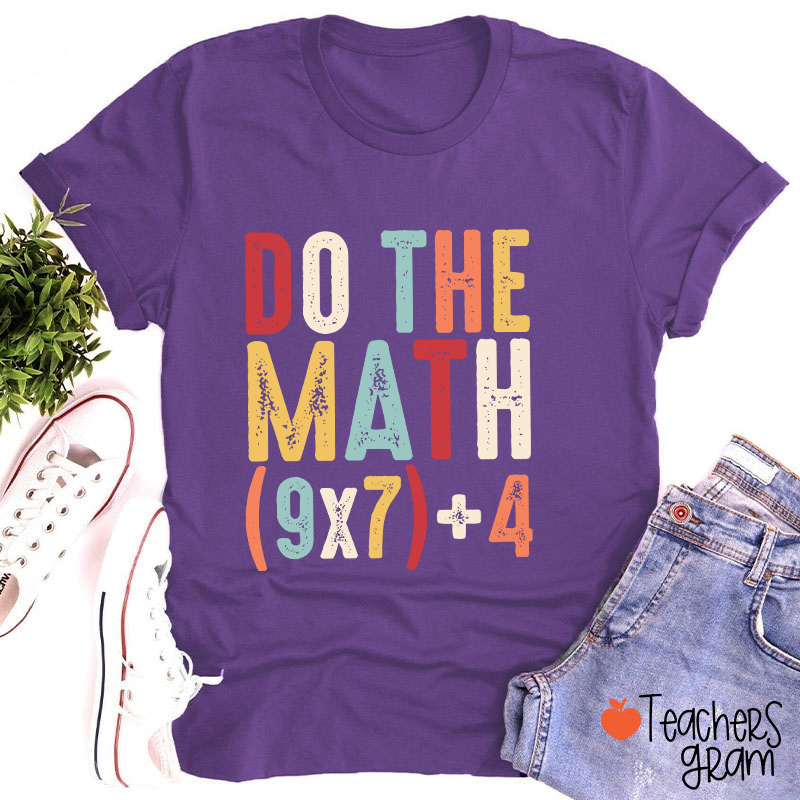 Vintage Do The Math 67 Meme Teacher T-Shirt