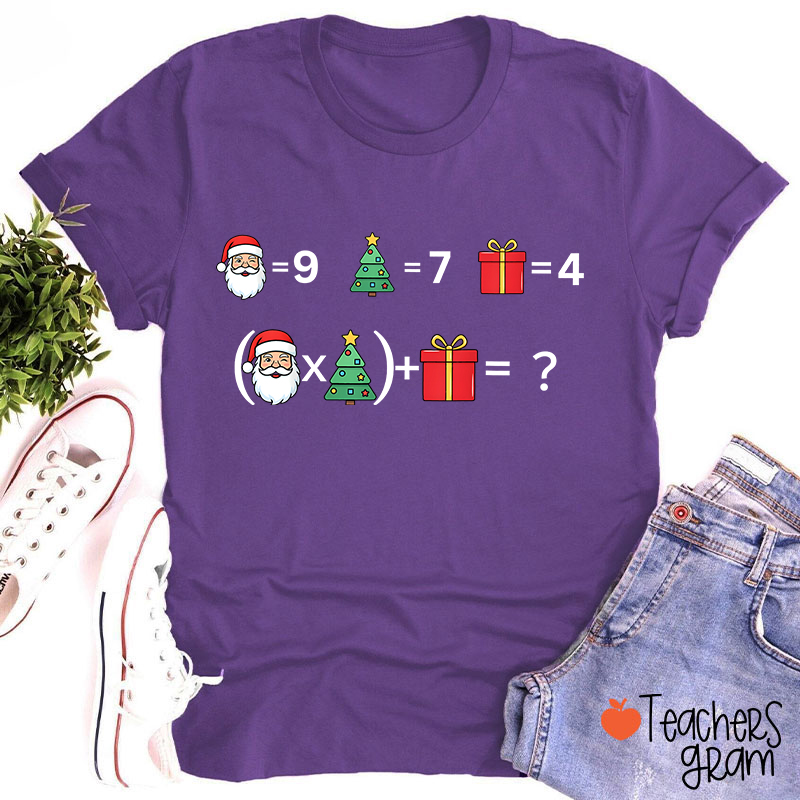 Funny 67 Meme Christmas Math Teacher T-Shirt