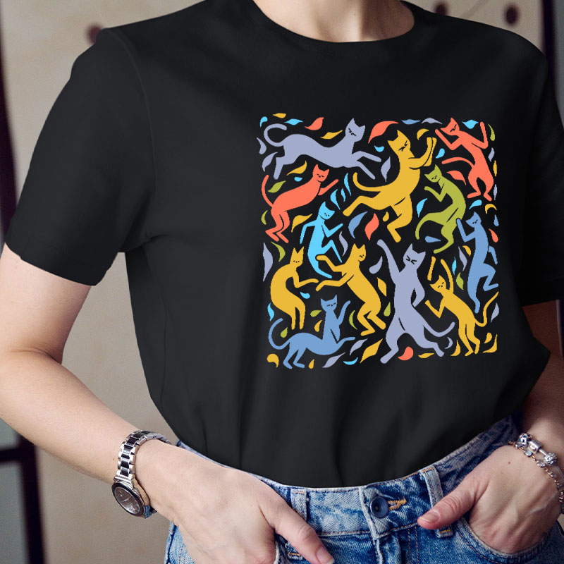 Matisse The Dance Inspired Cat Teacher T-Shirt