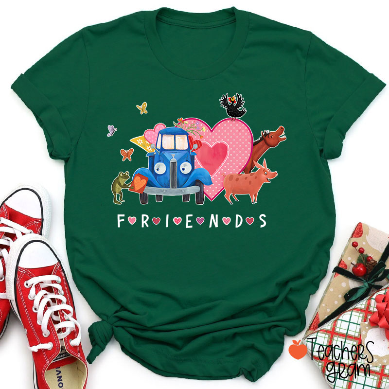 Friends Happy Valentine's Day Teacher T-Shirt