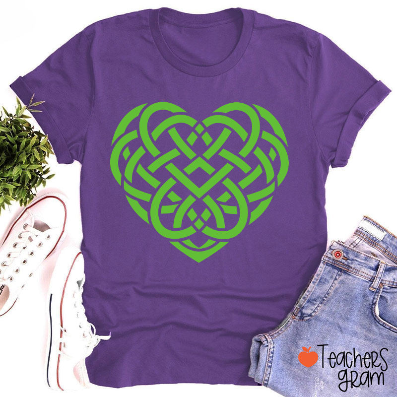 Celtic Heart St. Patrick's Day Teacher T-Shirt