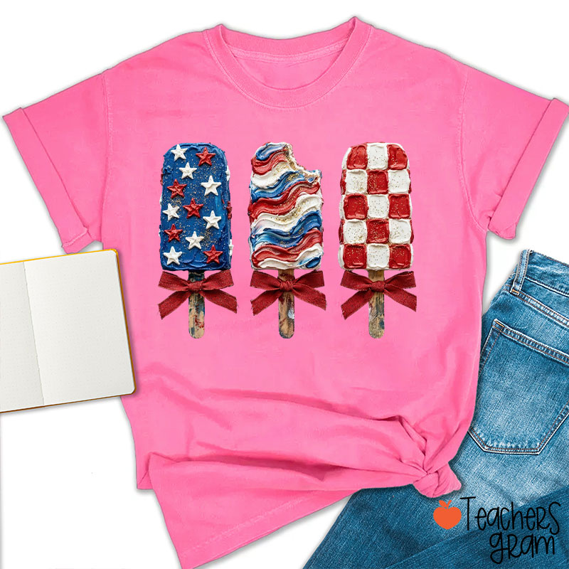 Patriotic Popsicle Teacher T-Shirt