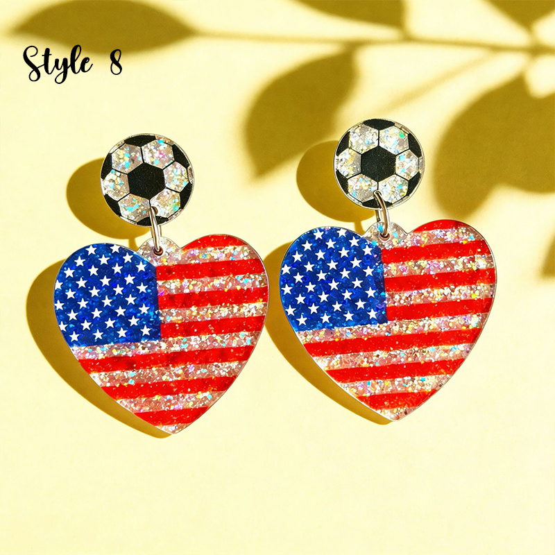 Soccer Lover Teacher Acrylic Earrings