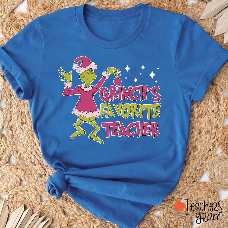 Personalized Name Green Guy Favorite Teacher T-Shirt