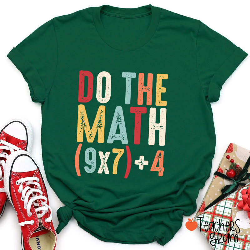 Vintage Do The Math 67 Meme Teacher T-Shirt