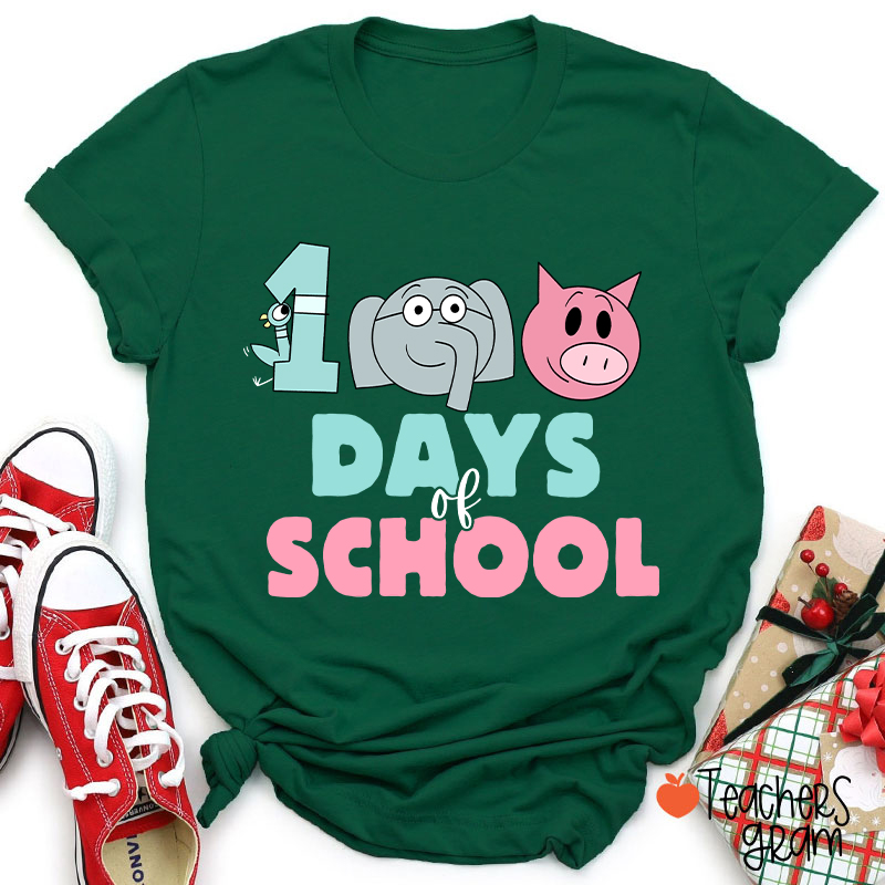 100 Days Of School Children's Books Teacher T-Shirt