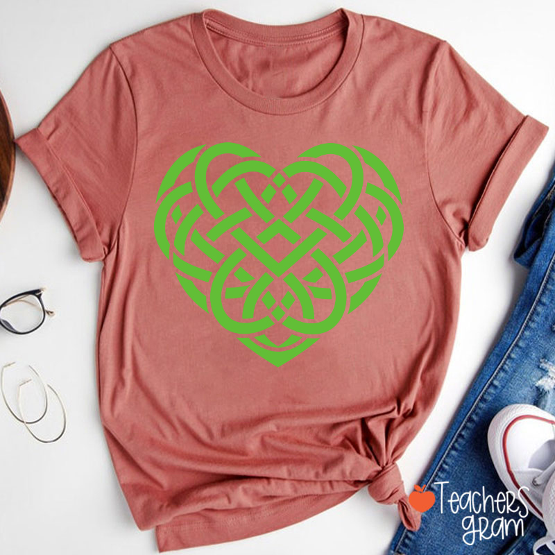 Celtic Heart St. Patrick's Day Teacher T-Shirt