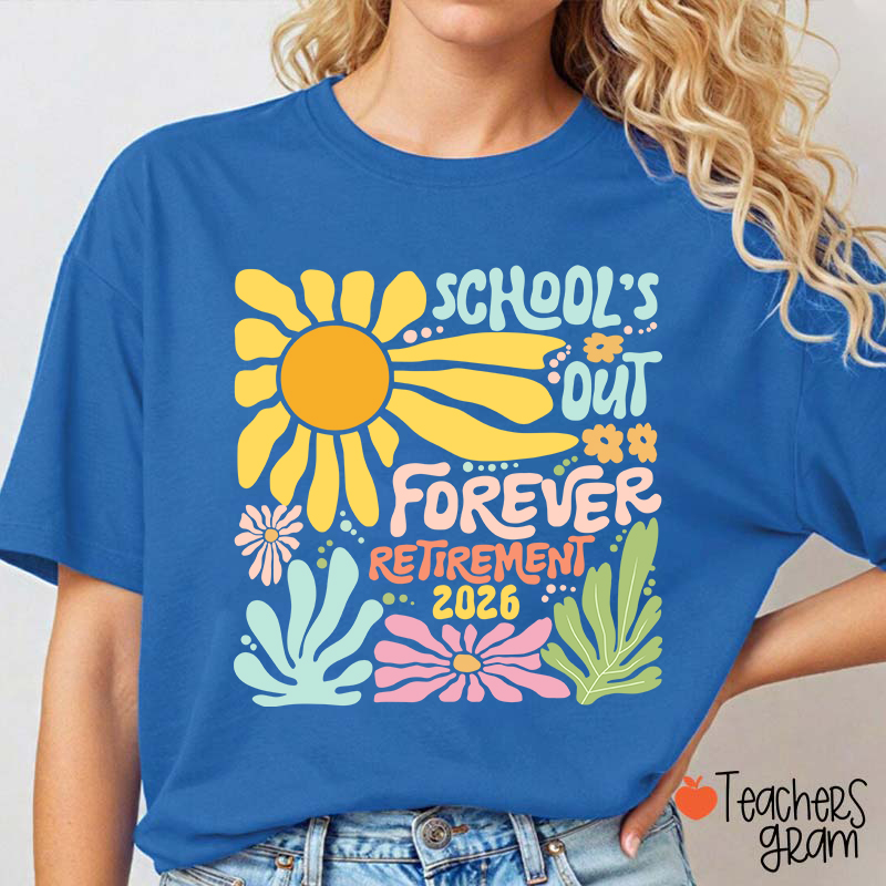 Personalized Colorful Sunflowers And Text Teacher T-Shirt