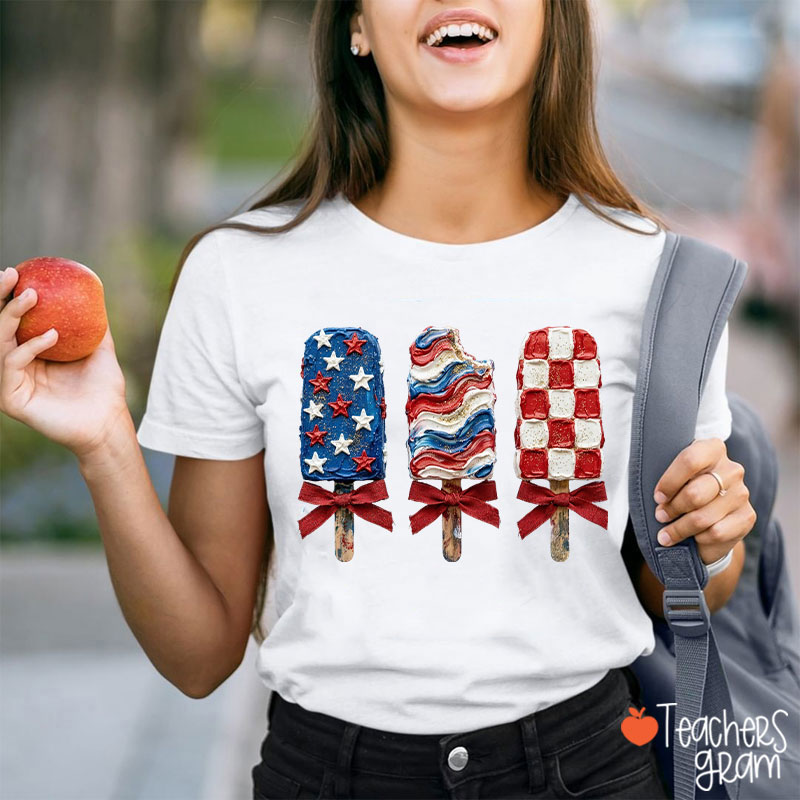 Patriotic Popsicle Teacher T-Shirt