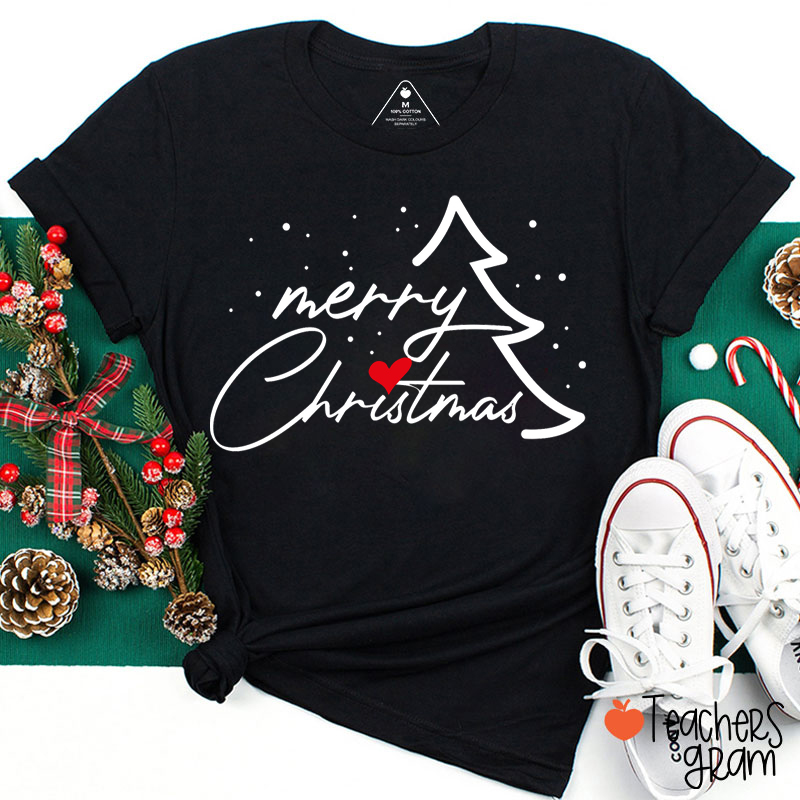 Merry Christmas Tree Teacher T-Shirt