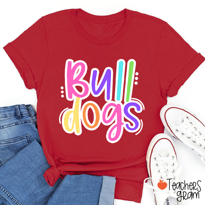 Personalized Mascot Or Name Candy Color Teacher T-Shirt