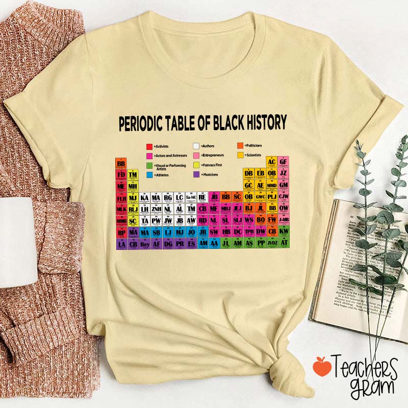 Periodic Table Of Black History Teacher T-Shirt