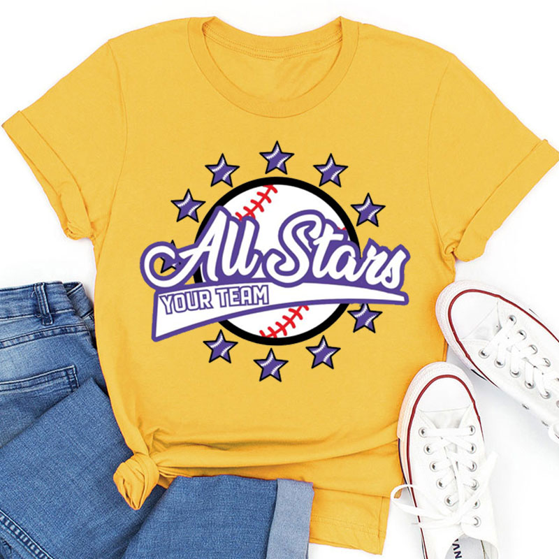 Personalized Team Name And Mascot Stars Teacher T-Shirt