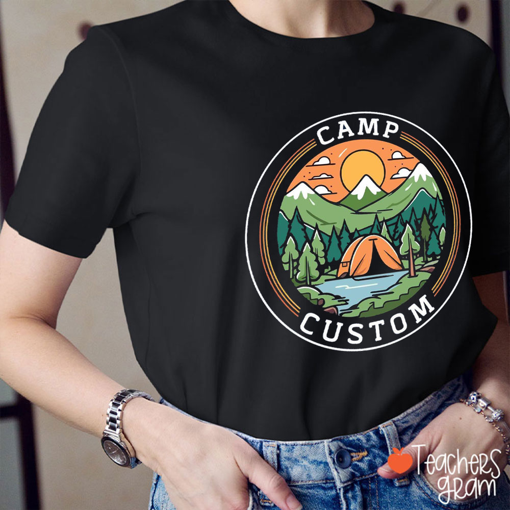 Personalized Text Camp Day Teacher T-Shirt