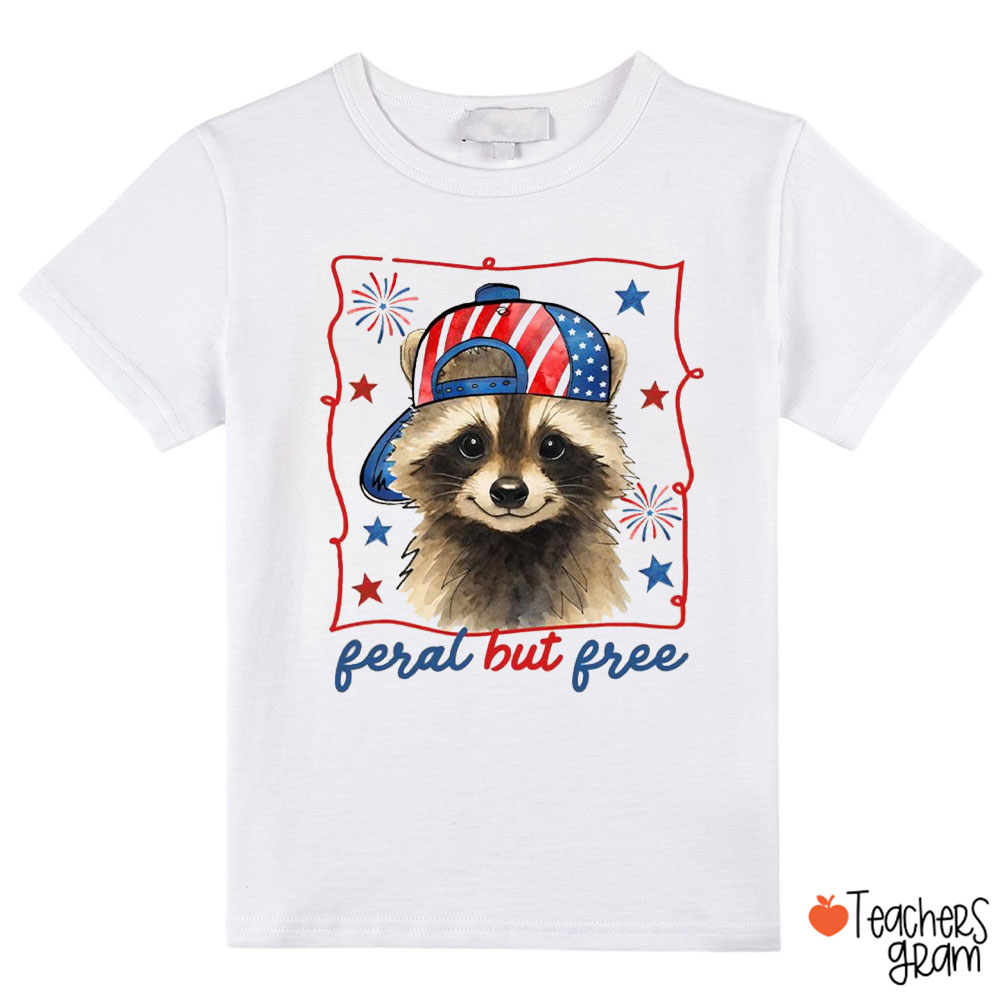 Personalized Feral But Free Raccoon Class T-Shirt