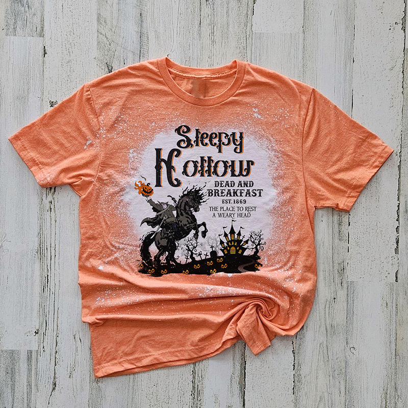 Sleepy Hollow Headless Horseman Teacher Printed T-Shirt