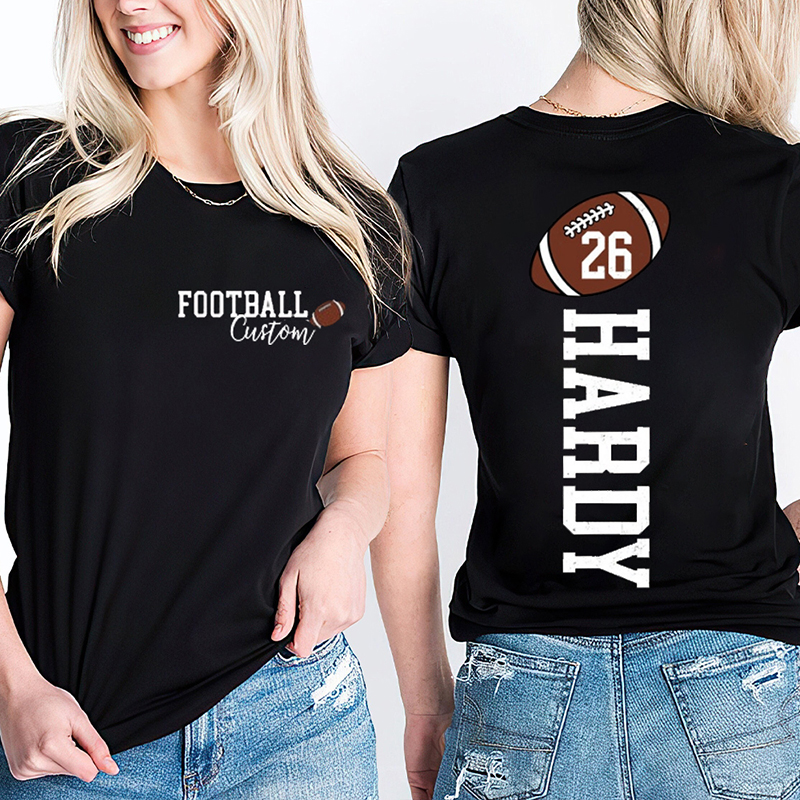 Personalized Sport And Your Name Game Day Teacher Two Sided T-Shirt