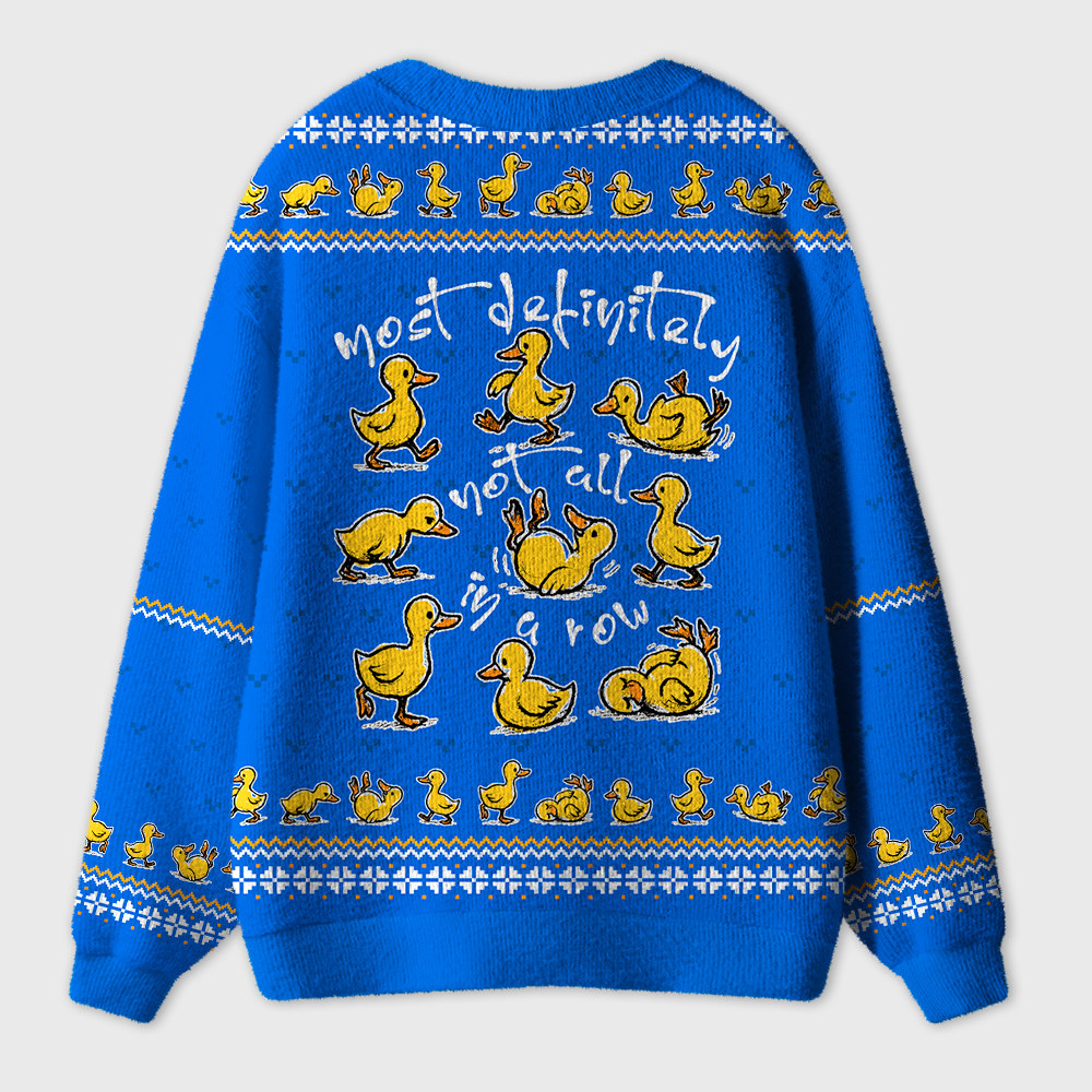 Most Definitely Not All In A Row Teacher Ugly Cardigan Sweaters