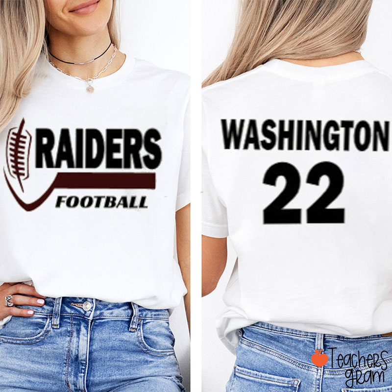 Personalized Mascot And Sport Game Day Teacher Two Sided T-Shirt