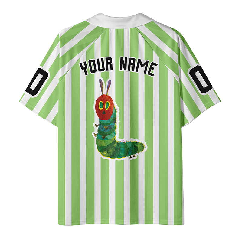 Personalized Team Name And Number Cute Caterpillar Teacher Collar Jersey
