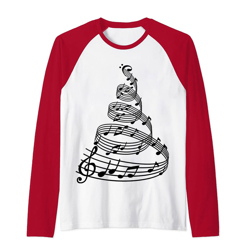 Let's Have A Jolly Musical Night Teacher Raglan Long Sleeve T-Shirt