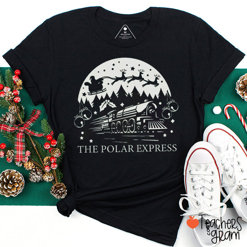 The Polar Express Christmas Vibes Teacher T-Shirt